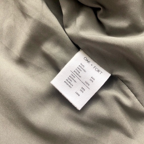 SOLD on Vinted OAK + FORT Quilted Bomber Jacket in Olive Green - Picture 10 of 11